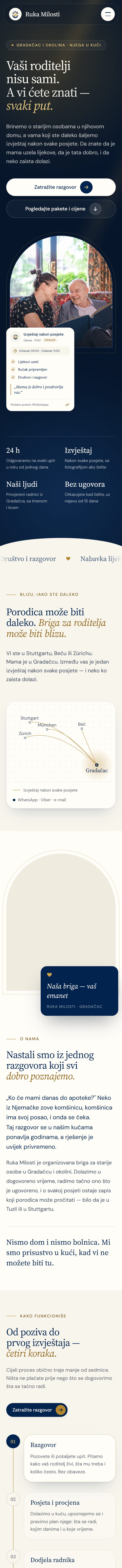 Ruka Milosti – Seniorenbetreuung – mobile Ansicht